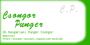 csongor punger business card